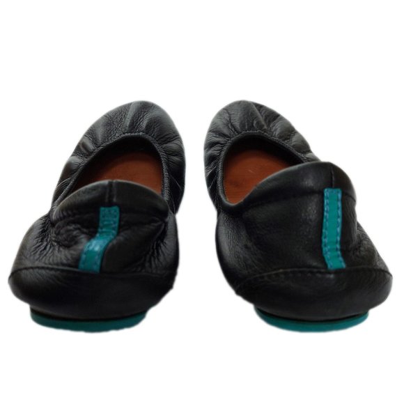 Tieks Ballet Flats by Gavrieli in Matte Black & Teal - Size 6 - Picture 9 of 11